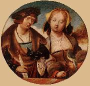 ENGELBRECHTSZ., Cornelis St Cecilia and her Fiance sdf oil